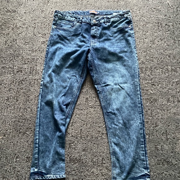 Dark blue washed jeans - Picture 1 of 4
